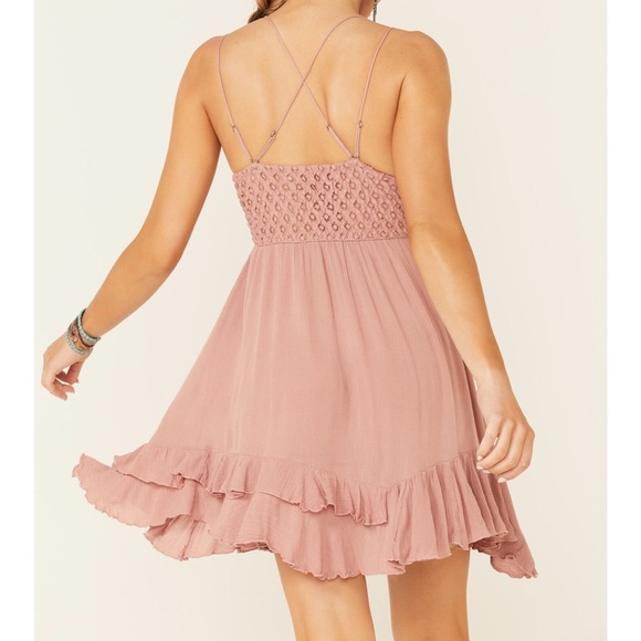 Free People Adella Slip Dress in Rose | Tank Strappy NWT - Picture 4 of 8
